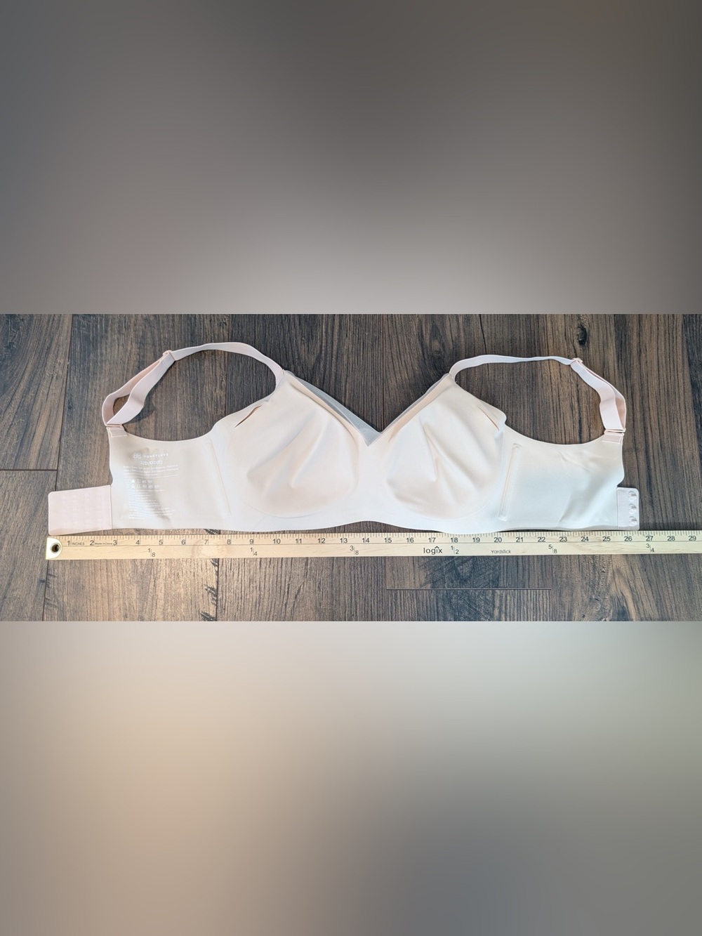 HONEYLOVE Women’s Crossover Wireless Bra Size 32D/DD (E) in Blush - Picture 9 of 10